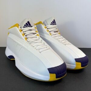 Adidas Crazy 1 Lakers Home Kobe Bryant Men’s 13 White Yellow Purple Basketball